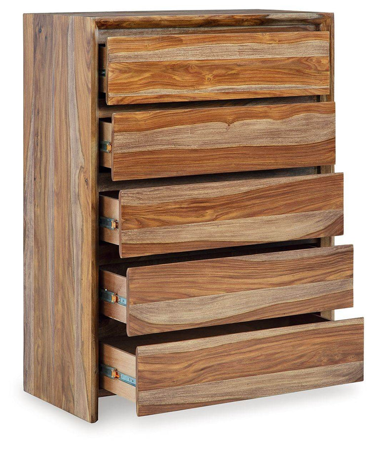 Dressonni - Brown - Five Drawer Chest - Forward Furniture