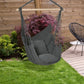 Hammock Chair Swing Hanging Macrame Chair Cotton w/ Two Soft Seat Cushions, for Bedroom Indoor Outdoor Ideal Gift for Kids Lover Birthday Present, Dark Grey