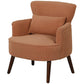 Upholstered Accent Chair with Lumbar Pillow - Orange