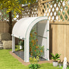 Walk-in Lean-to Greenhouse, Outdoor Gardening Green House with Zipper Roll-up Doors and Window