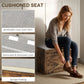 Shoe Storage Bench with Flip Drawer and Lift Top Storage, Entryway Bench with Seat Cushion for Hallway, Rustic Brown