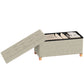 Storage Ottoman Bench, Velvet Upholstered Foldable Ottoman Footrest, Foot Stool with Wood Legs for Living Room, Bedroom