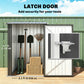 Garden Tool Storage Shed, Small Steel Shed with Lockable Door for Garden & Patio, Galvanized Steel Construction, Dark Gray