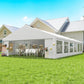 23' x 39' Party Tent, Heavy Duty Outdoor Canopy Tent Shelter with 2 Doors and 12 Windows for Parties, Events, White