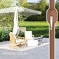 Patio Umbrella 118.1" x 78.7" Outdoor Parasol UV50+ Protection in Beige