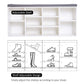 Shoe Bench with Storage, Upholstered Entryway Bench with Adjustable Shelves, Cushion for Living Room, Hallway, White