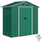 6.5x3.5ft Metal Garden Storage Shed for Outdoor Tool Storage with Double Sliding Doors and Vents, Green