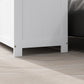 Storage Trunk with 2 Safety Hinges, Modern Entryway Bench with Side Handles, Storage Chest for Living Room, White