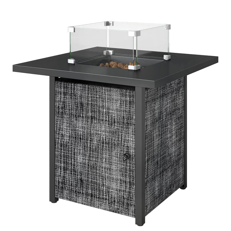 28-Inch Propane Fire Pit Table with Gas Tank Holder