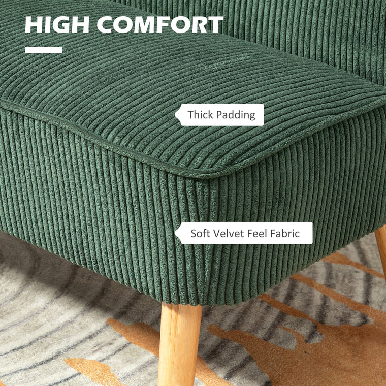 2-Seater Sofa with Rubber Wood Legs