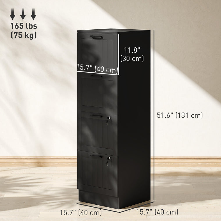 4-Drawer Filing Cabinet with Lock