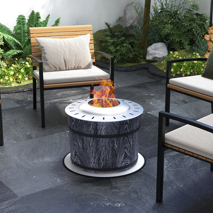 Black Smokeless Fire Pit with Mat