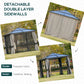 10x10ft Hardtop Gazebo with Aluminum Frame, Polycarbonate Gazebo Canopy with Curtains and Netting