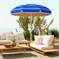 70.9" Multicolor Portable Beach Umbrella with UV50+ Ruffle & Tilt