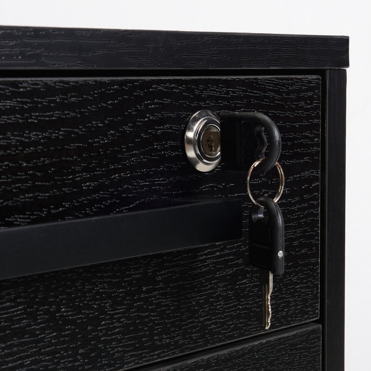 Lockable Vertical File Cabinet with Lock, 3 Drawer Filing Cabinet with Hanging Bars for Letter and A4 Size, Black