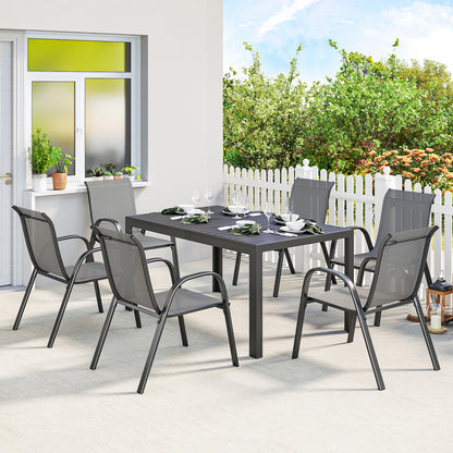 7-Piece Dining Set for 6 with Rectangular Table