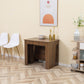 Foldable Dining Table, Extendable Kitchen Table for Small Spaces, Seats up to 6 People