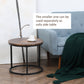 Nesting Tables, 29" Round Coffee Table Set of 2, Modern Side Tables for Living Room with Metal Base, Rustic Brown