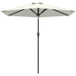 Cream White Patio Sun Umbrella with 6 Ribs
