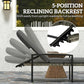 Chaise Lounge Chairs Outdoor, Set of 2 Wicker Patio Lounge Chairs with 5-Level Adjustable Backrest, Cushion