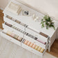 Double Chest of Drawers, Modern 6 Drawer Dresser for Bedroom, Living Room, Hallway, Closet, White