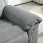 Manual Recliner Chair with Vibration Massage, Side Pockets, Corduroy Reclining Chair for Living Room, Grey