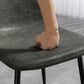 Retro Dining Table Chairs Set of 4, PU Leather Upholstered Kitchen Table Chairs for Living Room, Bedroom