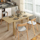 Modern Extendable Dining Table, 55.1 x 31.5 in, for 6-8 People, Expandable Dining Table for Kitchen, Natural Wood