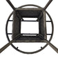27.5" Outdoor Wicker Dining Table, PE Rattan Patio Furniture with Wood-plastic Composite Top, Grey