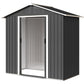 6.5x3.5ft Metal Garden Storage Shed for Outdoor Tool Storage with Double Sliding Doors and Vents, Dark Grey