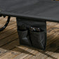 2 Piece Folding Outdoor Chaise Lounges, Pool Tanning Chairs with Reclining Back, Sunshade for Beach, Patio, Dark Grey