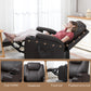 Massage Recliner Chair, Swivel Nursery Rocker Chair, Manual Reclining Sofa with 8 Vibration Points, PU Leather, Cup Holders, Side Pockets, for Living Room, Brown