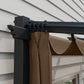 Metal Pergola with Sliding Roof Canopy, Retractable Pergola Canopy
