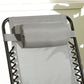 2pc Patio Foldable Rocking Chair Set w/ Breathable Mesh Seat & Backrest, Headrest for Park, Backyard, Garden, Grey