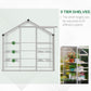 6.3' x 2.3' x 6.1' Outdoor Polycarbonate Greenhouse with 3-Tier Shelves, Cold Frame Greenhouse with Sliding Door and Aluminum Frame