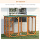 71"L Catio Outdoor Cat Enclosure, Indoor Cat Cage, Pet House, Small Animal Hutch for 1-2 Rabbit, Kitten, Kitty Crate Kennel w/ Waterproof Roof, Multi-Level Platforms, Orange