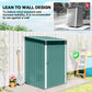 3.3' x 3.4' Lean-to Garden Storage Shed, Outdoor Galvanized Steel Tool House with Lockable Door for Patio Green