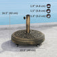 46 lbs Resin Round Patio Umbrella Base, Umbrella Stand with Wheels, Outdoor Umbrella Stand for 1.3"/1.5"/1.9" Umbrella Poles for Outdoor, Lawn, Poolside, Bronze