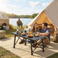 Folding Picnic Table Heavy Duty Camping Table with Removable Plates Non-slip Feet for Outdoor BBQ