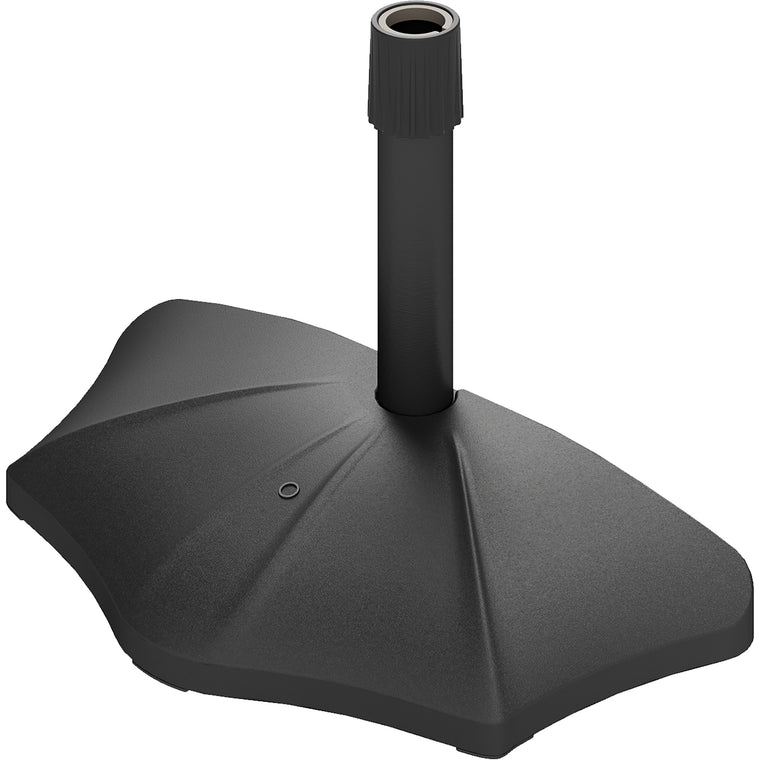 28 lb Black Concrete Half Umbrella Base for 1.26-1.5" Poles