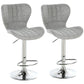 Set of 2 Adjustable Swivel Counter Stools - Grey