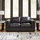 Amiata - Onyx - Loveseat - Leather Match