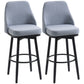 Extra Tall Swivel Bar Stools Set of 2 - Light Grey