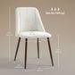 Velvet Dining Chairs Set of 4 with Steel Legs - Cream White