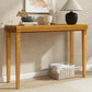 Farmhouse Console Table with Beaded Trim and Natural Wood, Accent Sofa Table for Living Room, Hallway, 47.5'' L x 16'' W x 32'' H, Brown