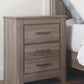 Zelen - Warm Gray - Two Drawer Night Stand