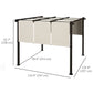 10' x 10' Metal Pergola, Outdoor Pergola with Retractable Canopy, for Garden, Patio, Backyard, Deck