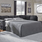 Altari - Right Arm Facing Corner Chaise With Sleeper 2 Pc Sectional - Slate