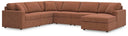 6 Pc. Sectional With Raf Corner Chaise
