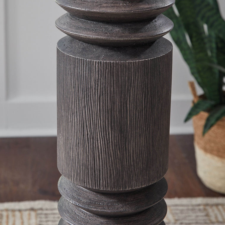Fainwell - Distressed Black - Poly Floor Lamp - Forward Furniture